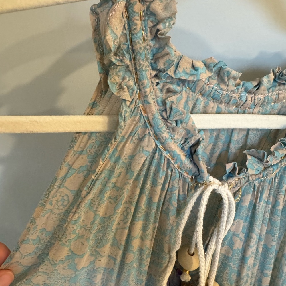 Yvonne S Hippy Sleeveless mini Dress with Ruffle Details - Picture 2 of 3